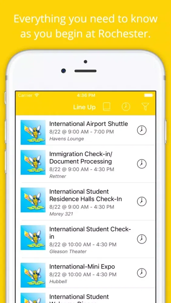 University of Rochester Orientation سکرین شاٹس