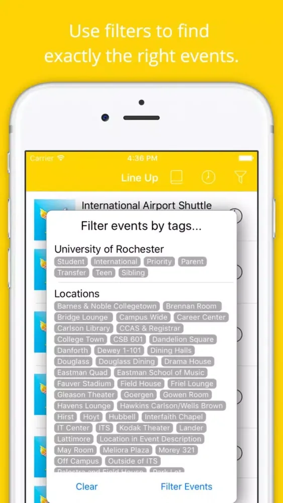 University of Rochester Orientation سکرین شاٹس