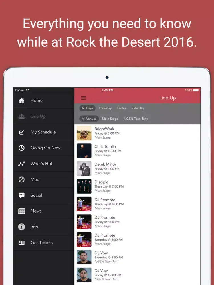 Rock the Desert 2016 - Soul on Fire iPad  स्क्रीनशॉट