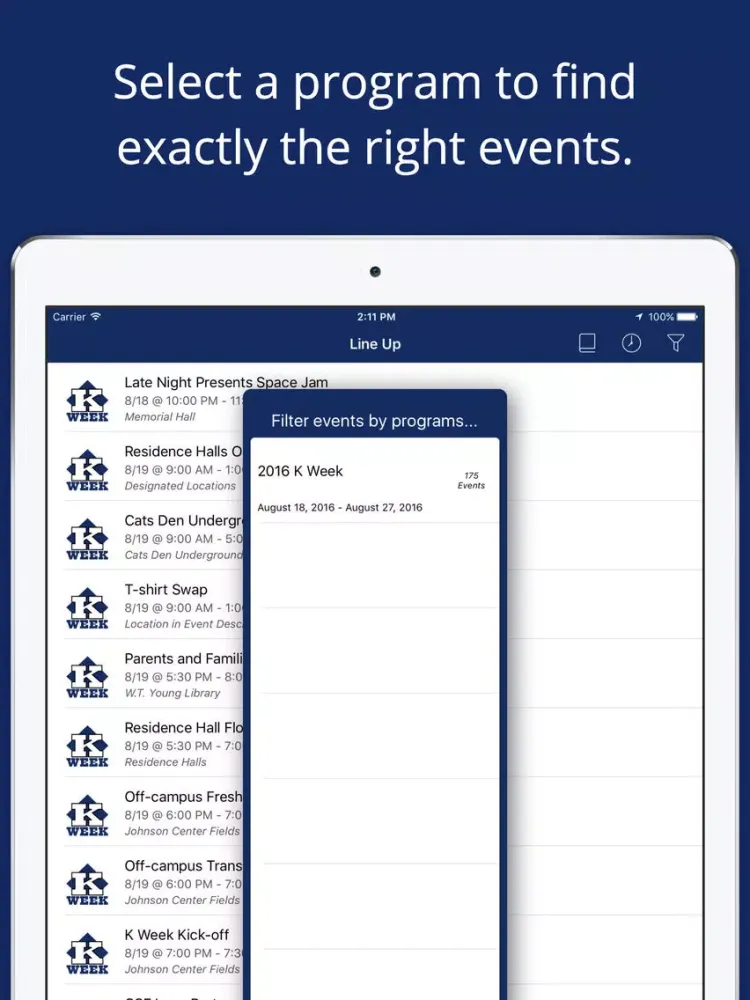 تصاویر University of Kentucky K Week 2016 iPad 