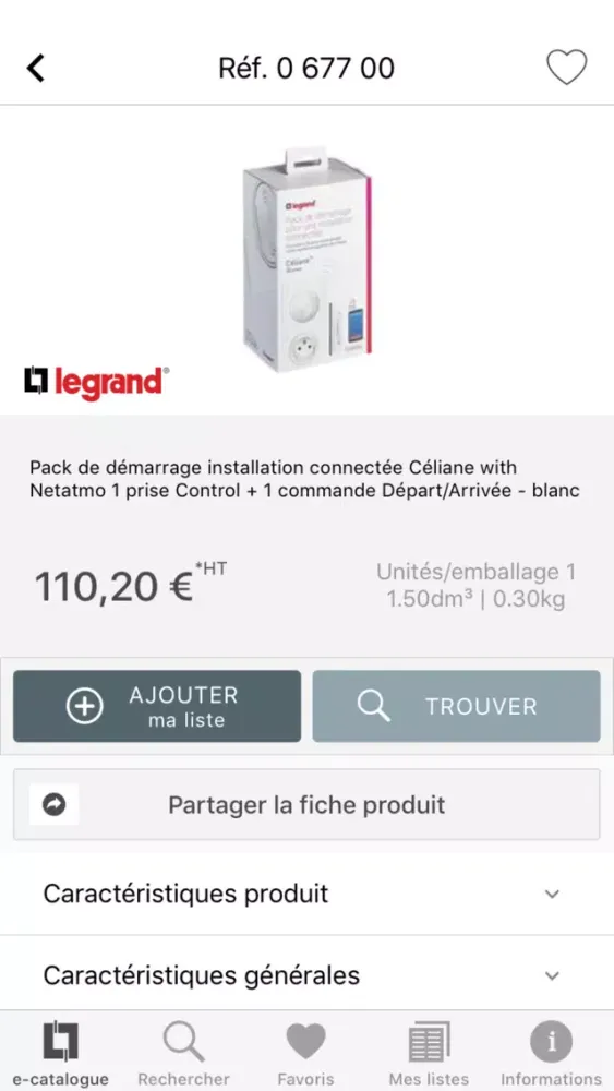 Catalogue Legrand Pro Ekran Görüntüleri