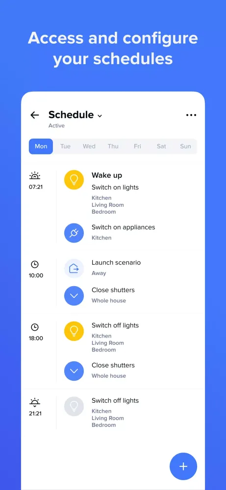 Tangkapan layar Home + Control