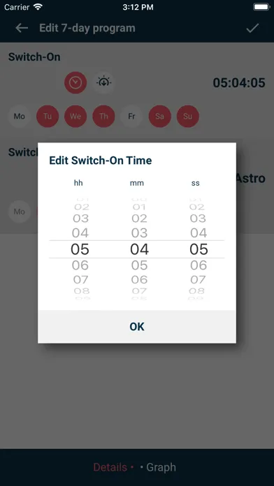 Capturas de tela do Legrand Time Switch