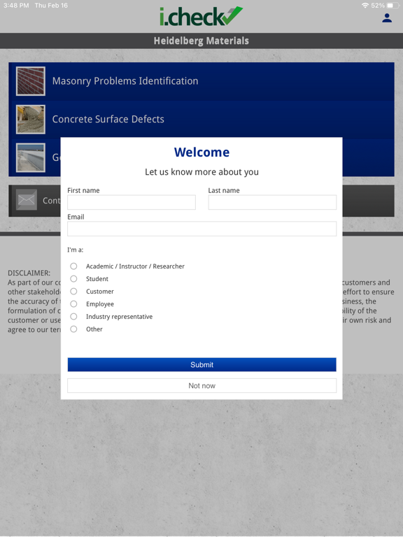 Screenshot di iCheck by Heidelberg Materials iPad 