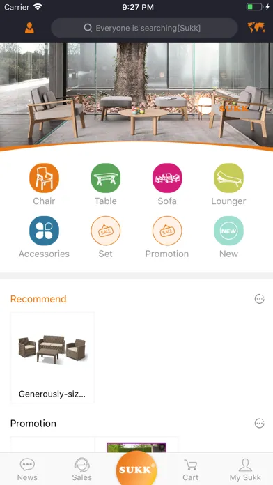 Tangkapan skrin Sukk Outdoor Furniture