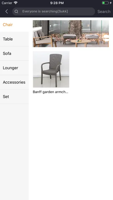 Tangkapan skrin Sukk Outdoor Furniture