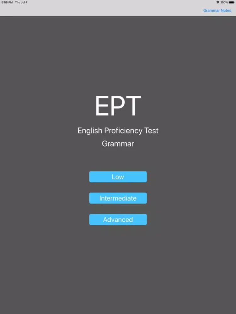EPT Grammar Lite iPad  स्क्रीनशॉट