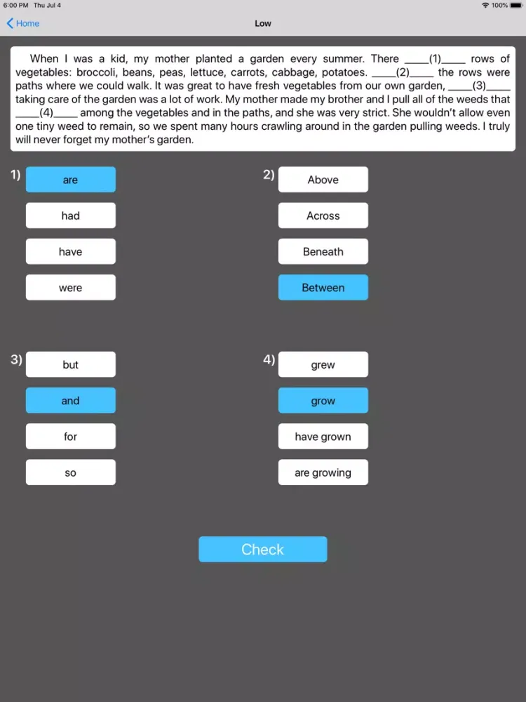 EPT Grammar Lite iPad  स्क्रीनशॉट
