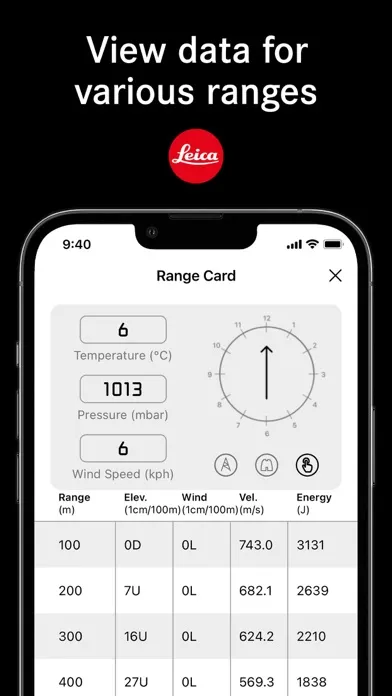 Tangkapan layar Leica Ballistics