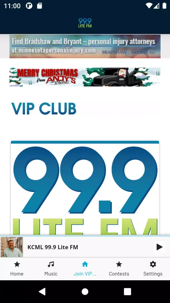 Tangkapan skrin 99.9 Lite FM