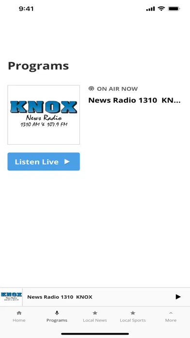 Ảnh chụp màn hình của KNOX News Radio