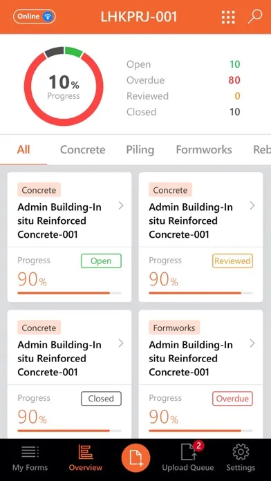 Tangkapan skrin Site Inspection App