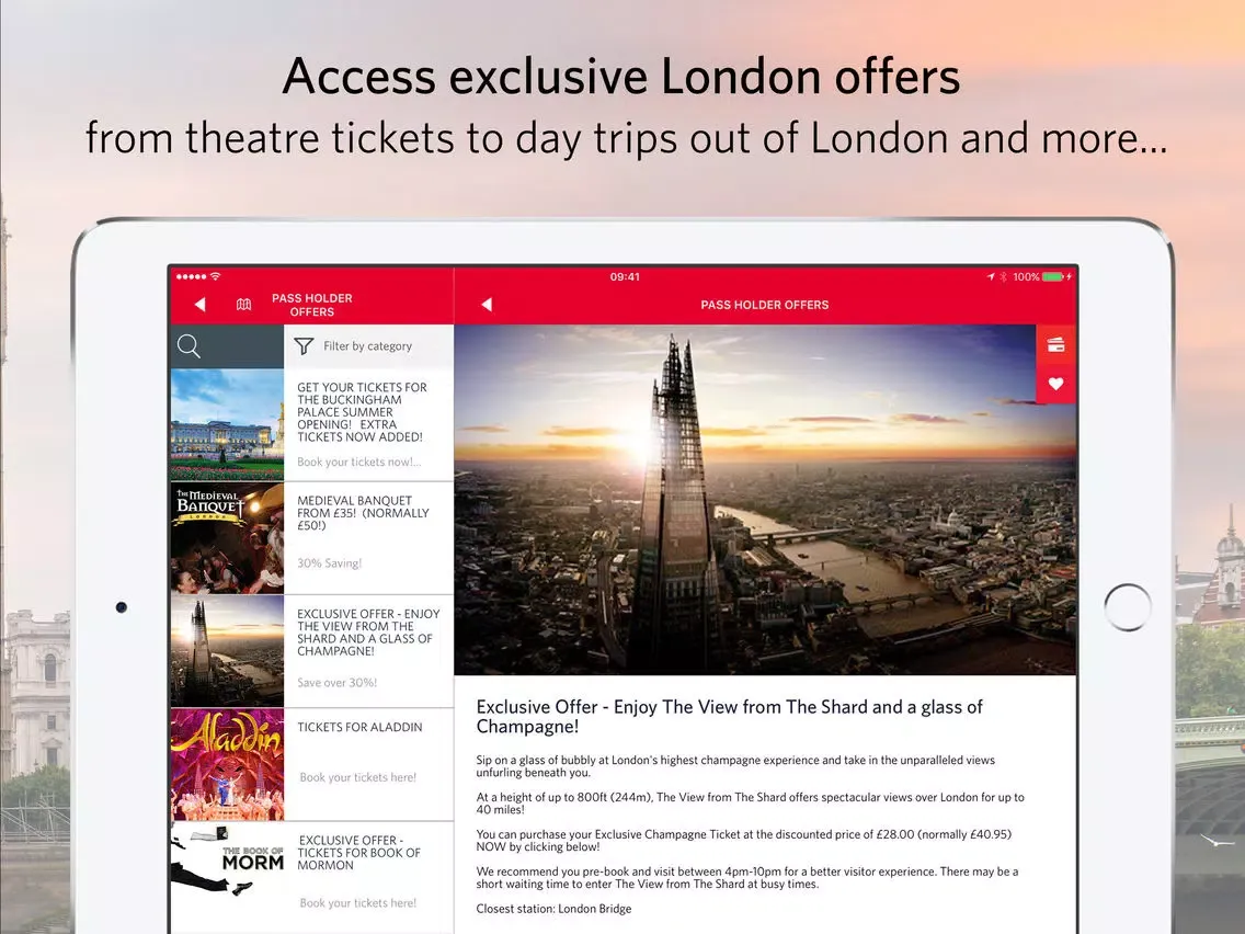London Explorer Pass iPad 應用截圖