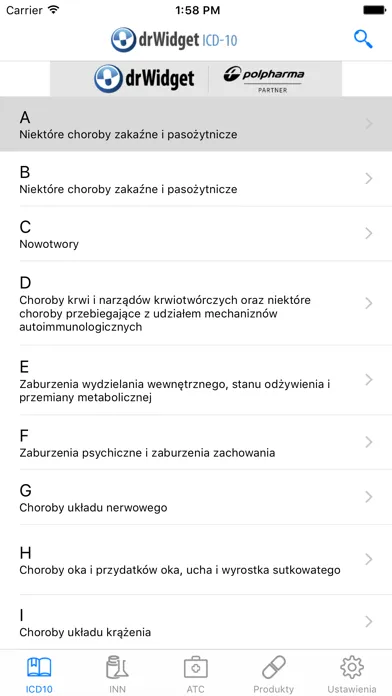 Скриншоты DrWidget ICD10