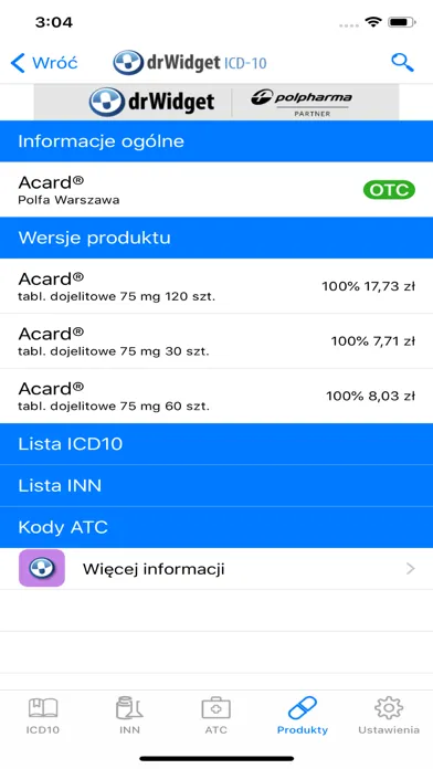 Скриншоты DrWidget ICD10