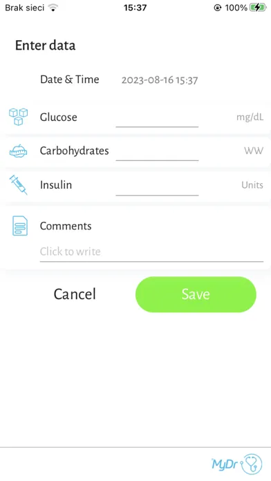 Tangkapan skrin MyDr Diabetology