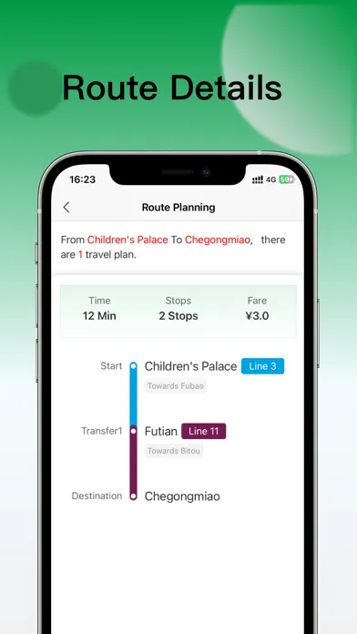Capturas de tela do Shenzhen Metro Map