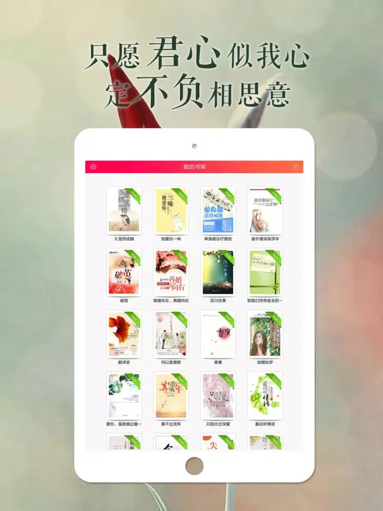 ภาพหน้าจอของ 现代白领都市言情小说--免费全本小说电子书阅读器 iPad 