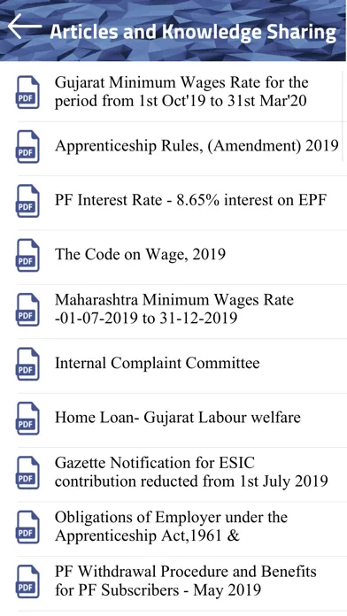 Captures d'écran de Labour Law Support