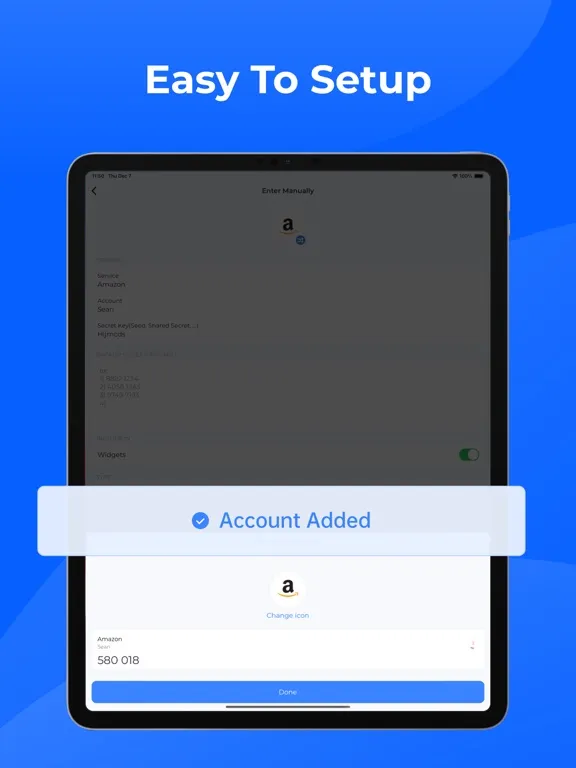 Authenticator App- MFA,2FA,OTP iPad  Screenshots