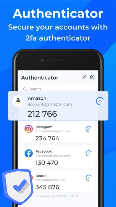 Authenticator App- MFA,2FA,OTP Screenshots