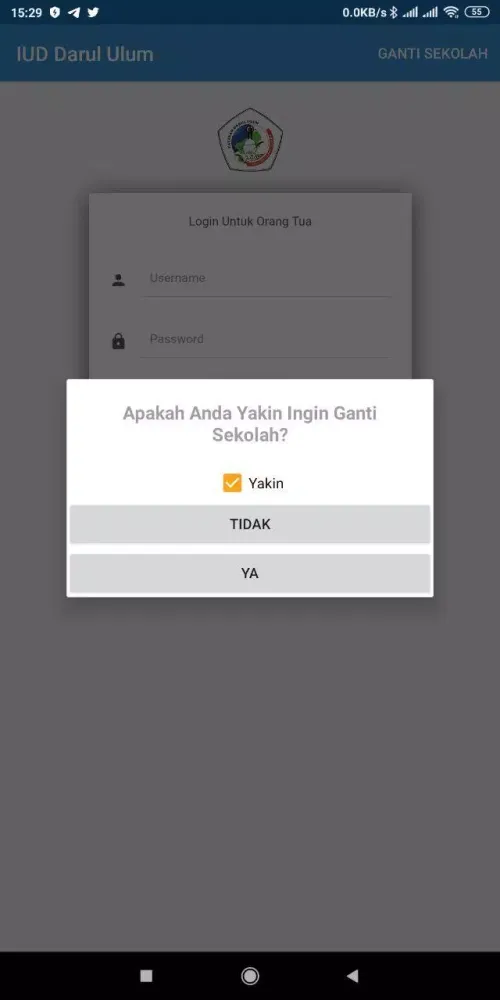 Screenshot di IDU Darul Ulum