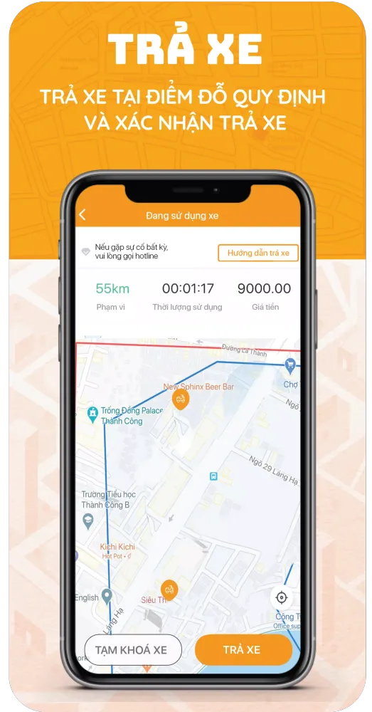 Screenshot di MBI Sharing - Ứng dụng chia sẻ xe máy điện
