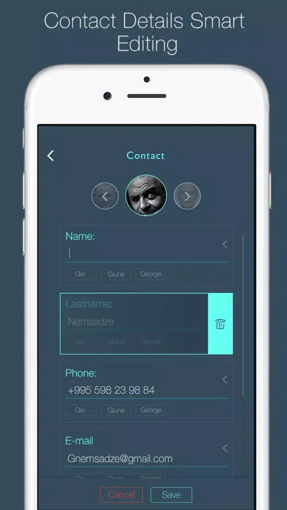 Ảnh chụp màn hình của Contacts Merger