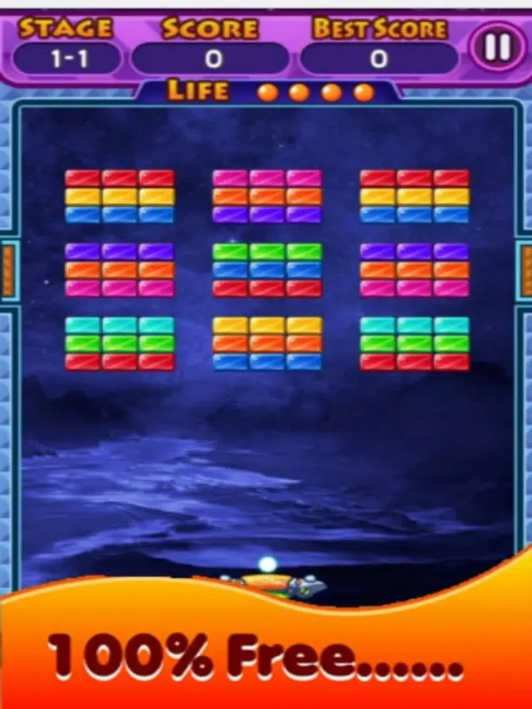Ảnh chụp màn hình của Brick Space Shoot iPad 