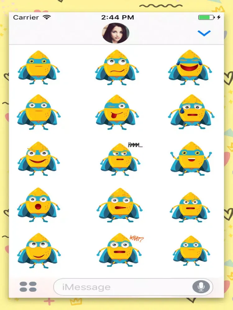 Fruit Superhero : 3D Stickers iPad  स्क्रीनशॉट