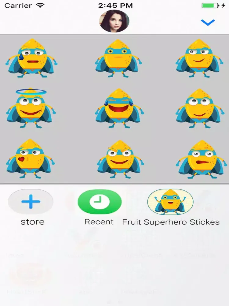 Fruit Superhero : 3D Stickers iPad  स्क्रीनशॉट
