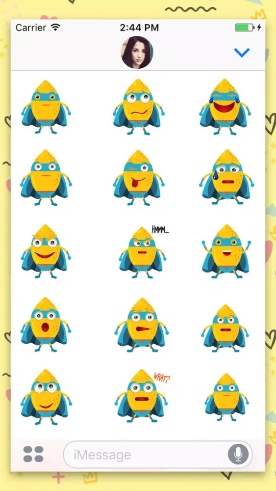 Fruit Superhero : 3D Stickers स्क्रीनशॉट