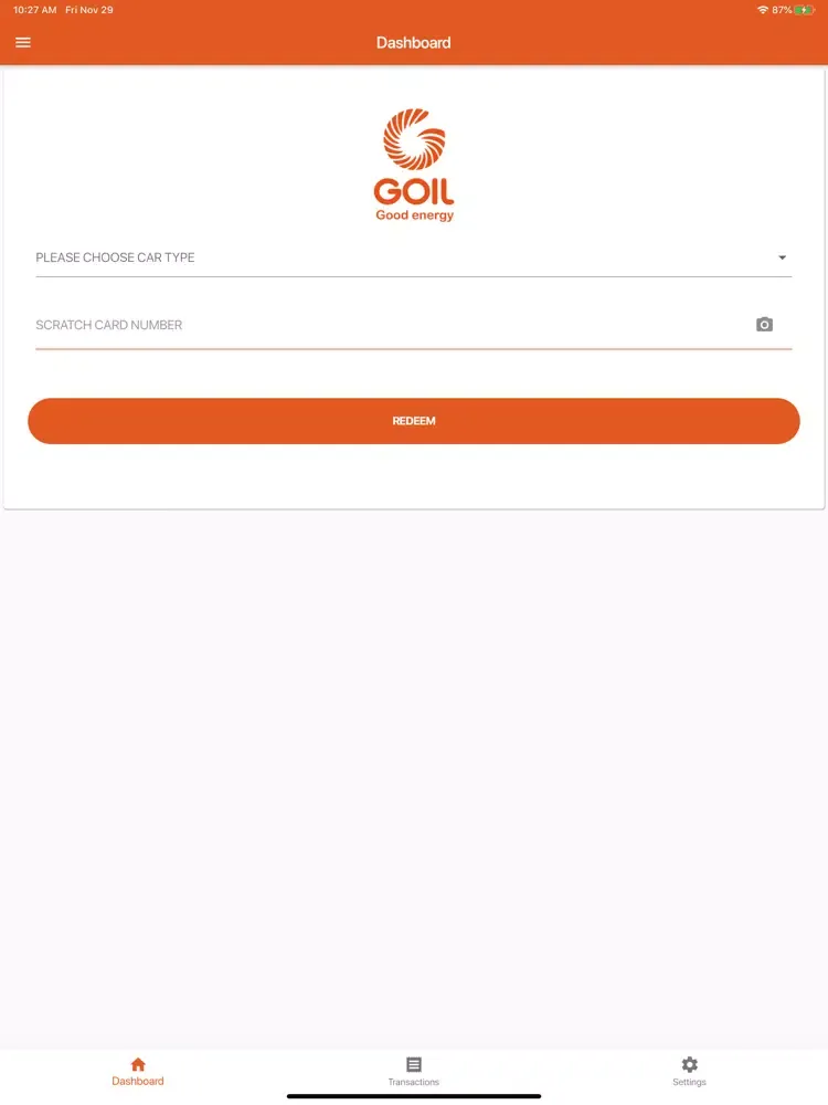 Goil Promo iPad  Screenshots