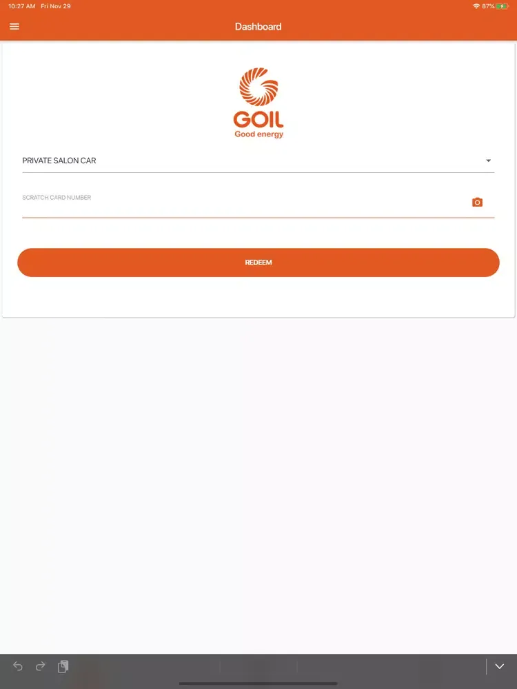 Goil Promo iPad  Screenshots