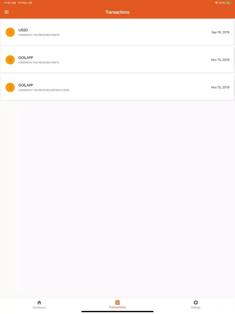 Goil Promo iPad  Screenshots