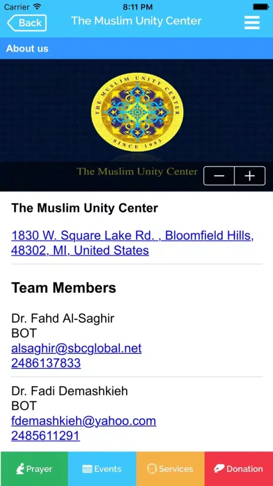 Capturas de pantalla de Muslim Unity Center