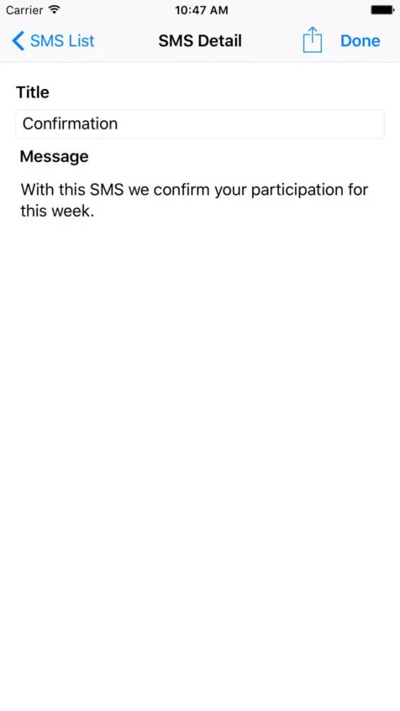 Captures d'écran de SMS Repeat