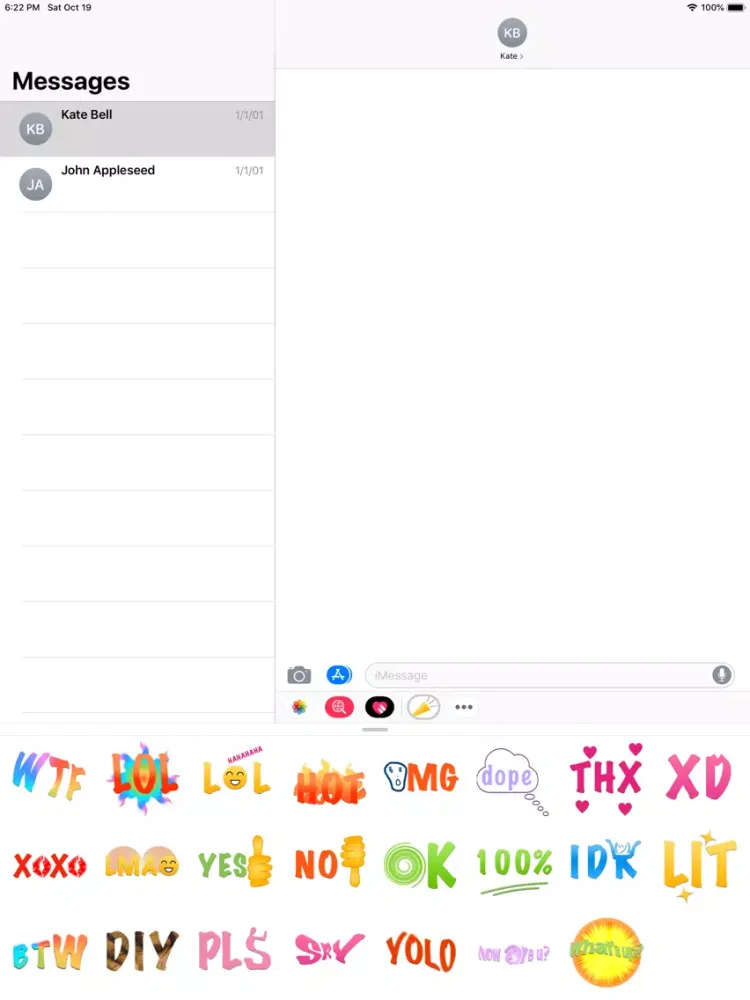 Captures d'écran de Shout Stickers iPad 