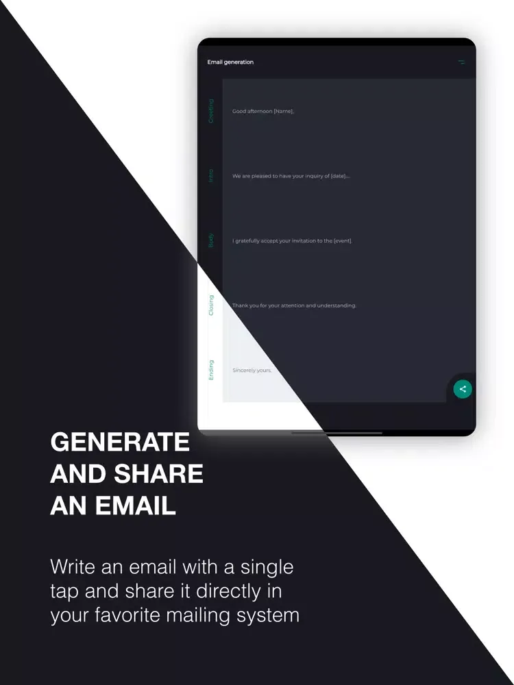 Capturas de tela do Bize - email writing tool iPad 