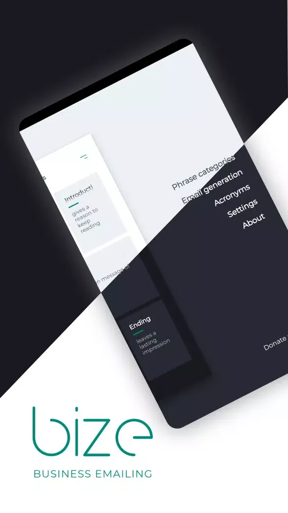 Capturas de tela do Bize - email writing tool