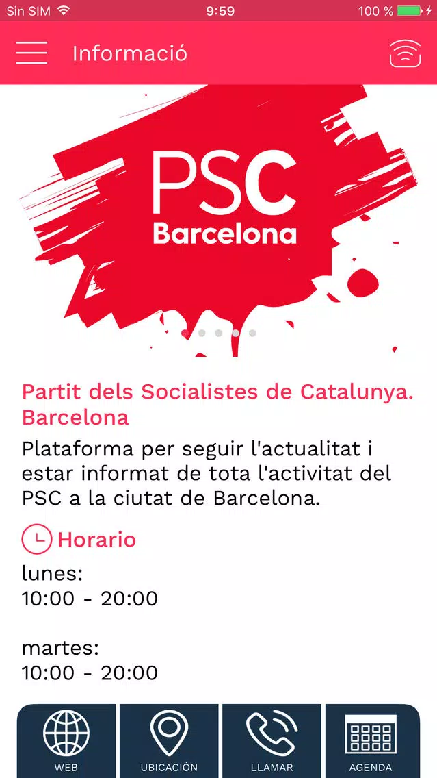 Capturas de tela do PSC-BCN