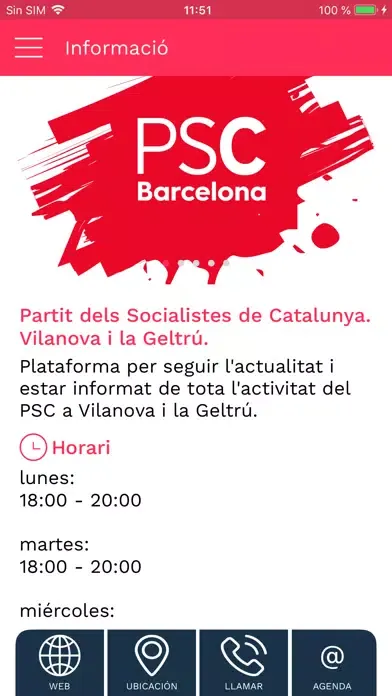 Tangkapan layar Partit dels Socialistes de Cat