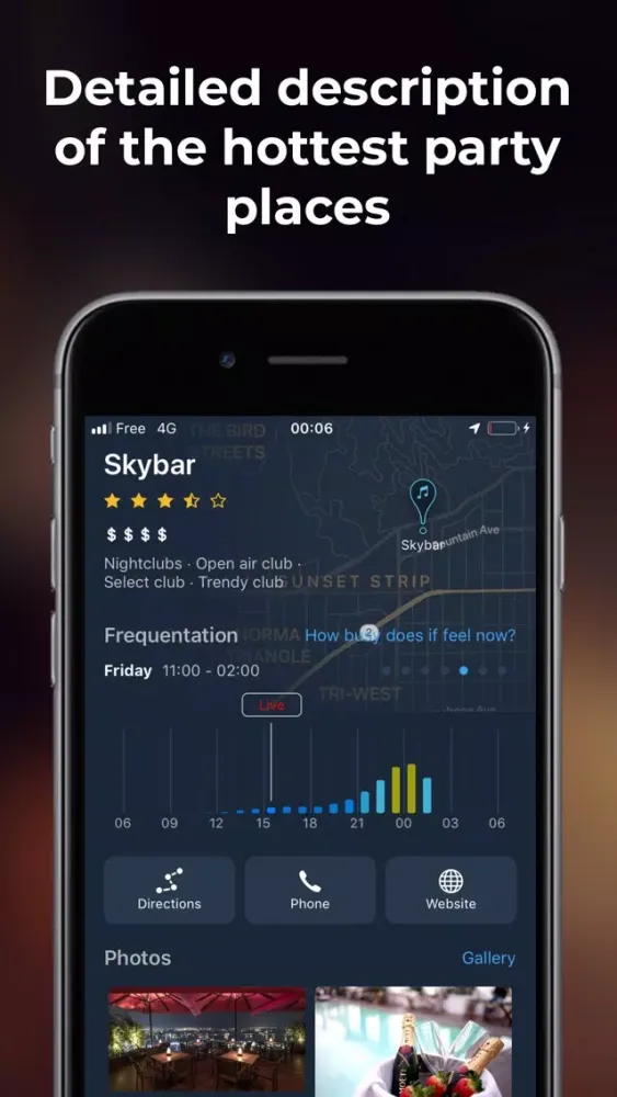 Captures d'écran de NightApp : Nightlife Heat-Map