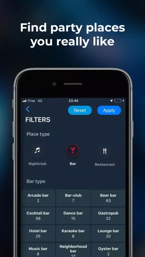 Captures d'écran de NightApp : Nightlife Heat-Map