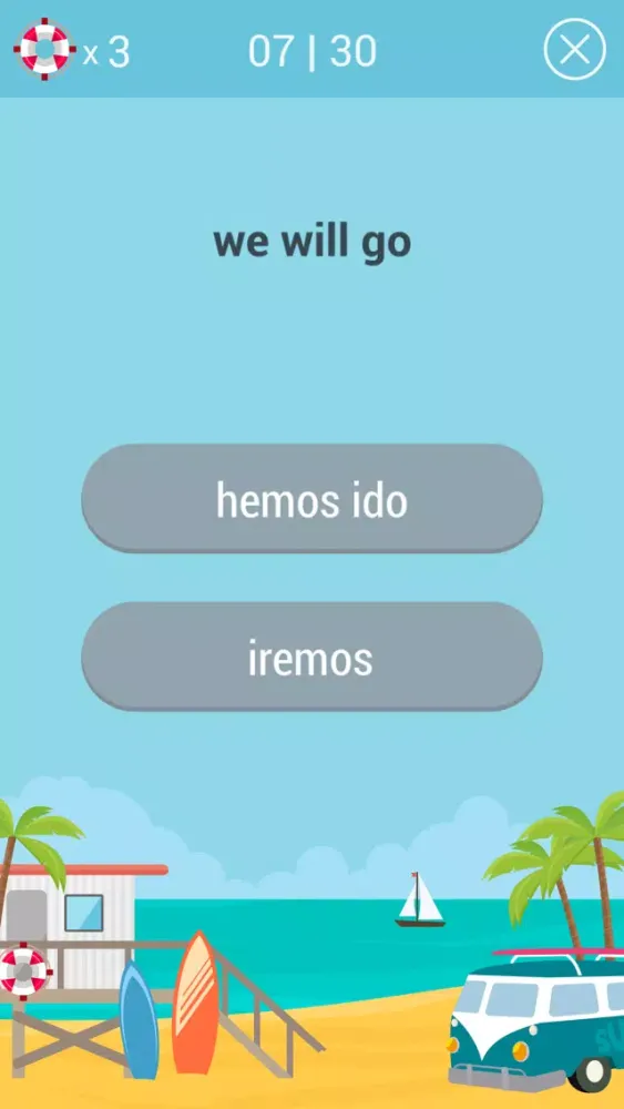Captures d'écran de Learn 100 Spanish verbs