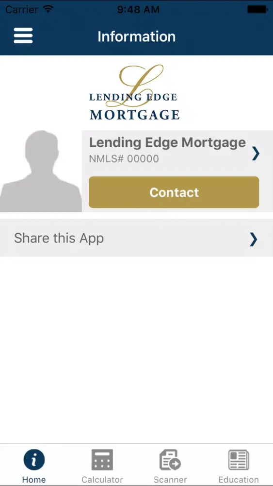 Zrzuty ekranu Lending Edge Mortgage