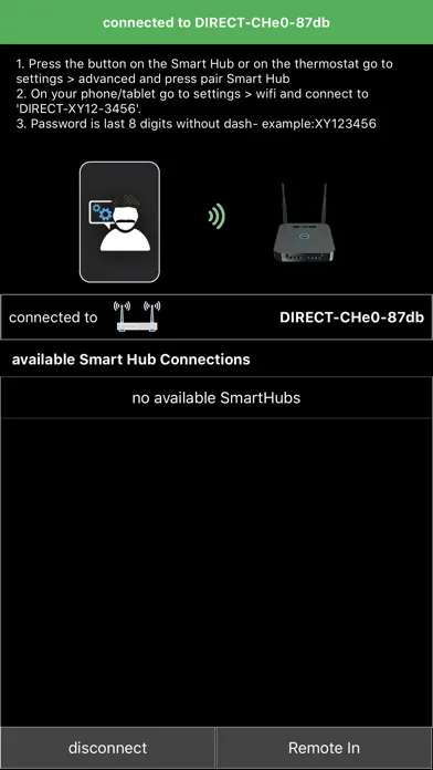 Ảnh chụp màn hình của iComfort Dealer Setup