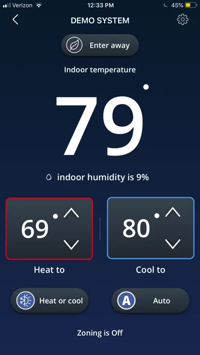 Lennox iComfort Wi-Fi Screenshots