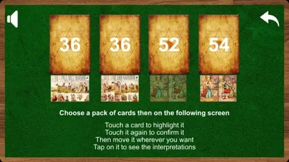 Tangkapan skrin Lenormand Tarot