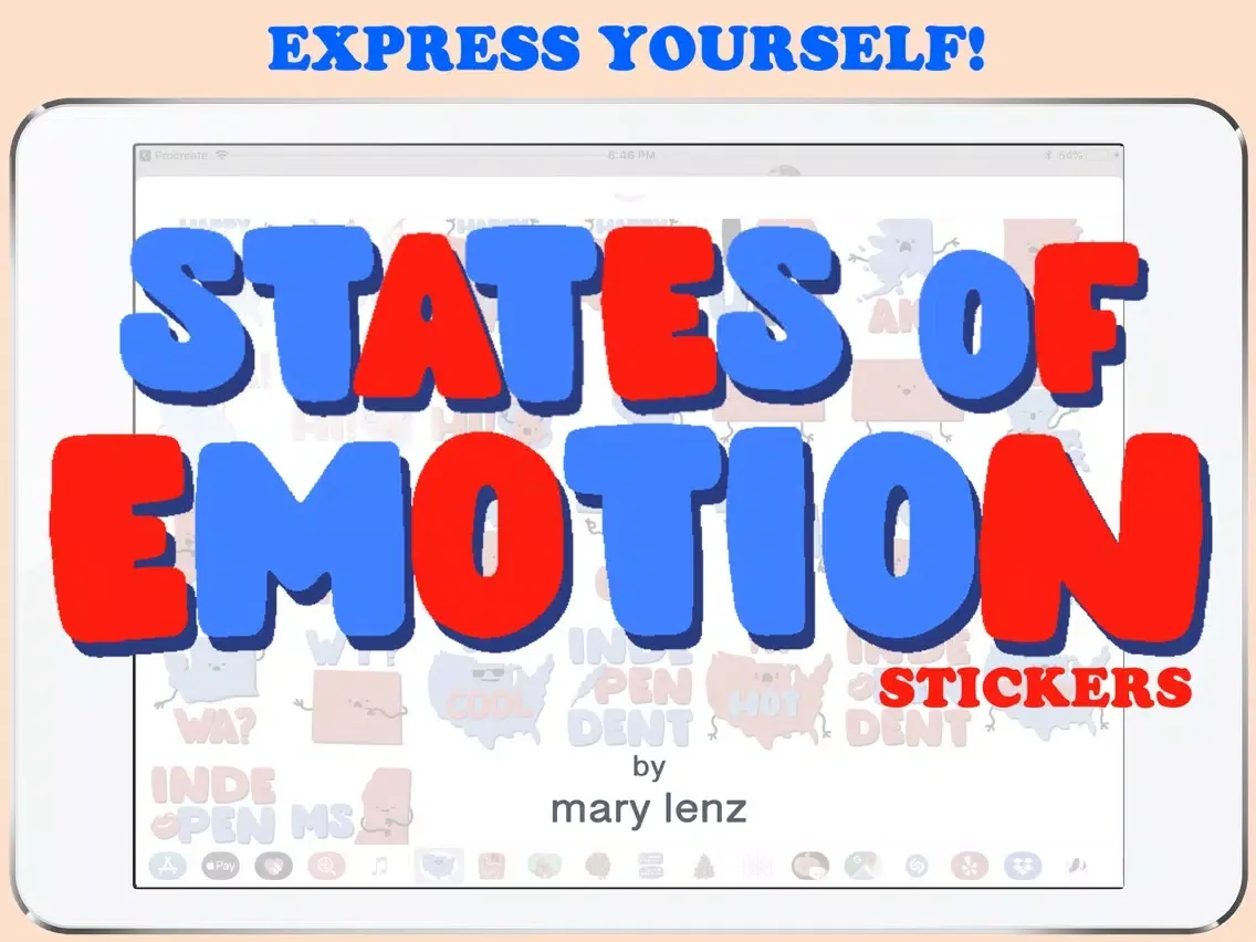 States of Emotion Stickers iPad  Screenshots